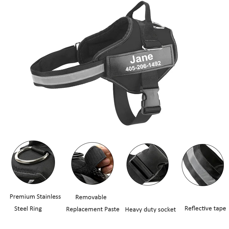 Personalized Dog Harness Reflective