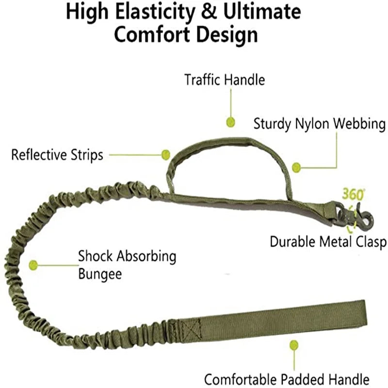 Durable Tactical Dog Collar and Leash