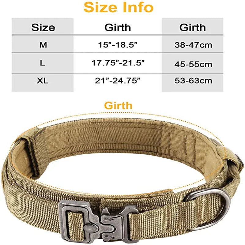 Durable Tactical Dog Collar and Leash