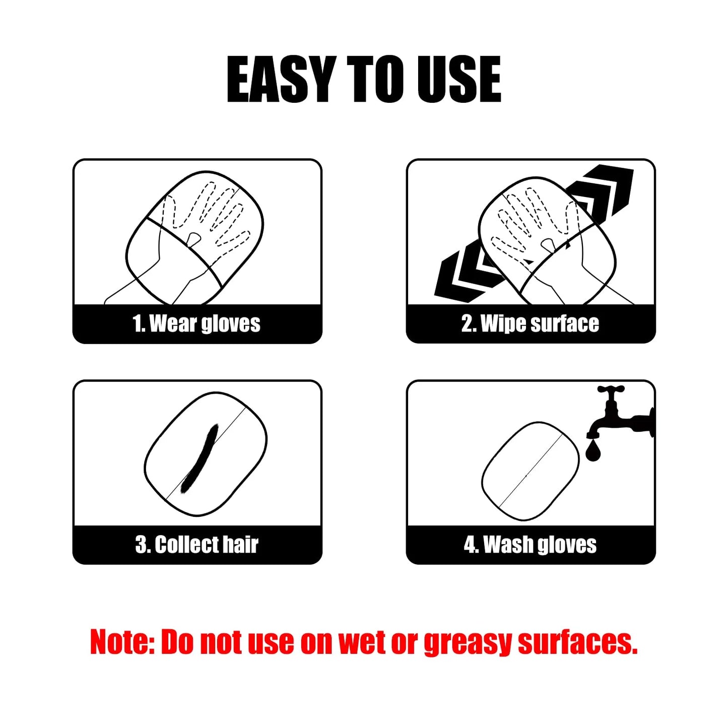 Pet Hair Removal Tool Reusable Static Removal