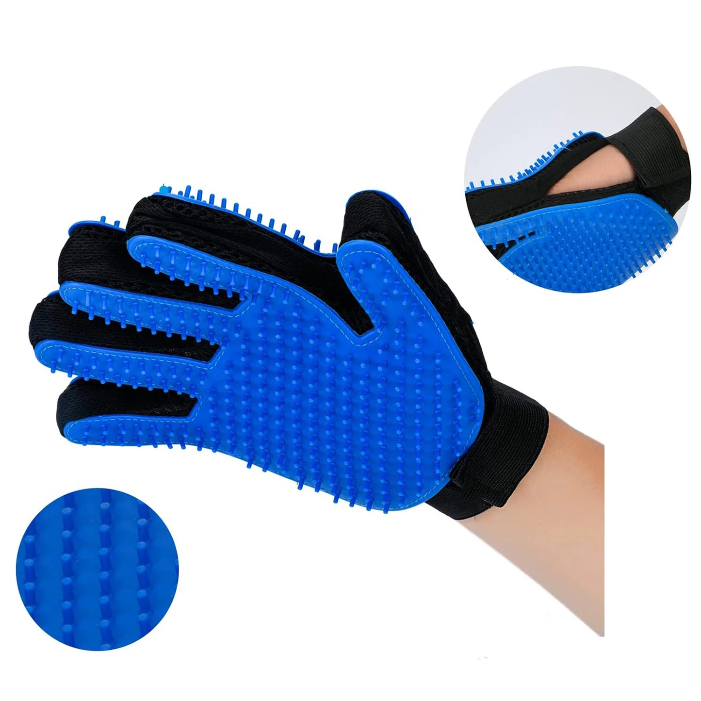 A pair of pet grooming gloves - gentle brush