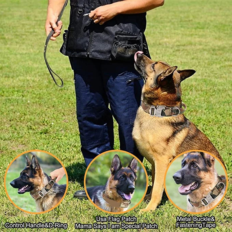 Durable Tactical Dog Collar and Leash