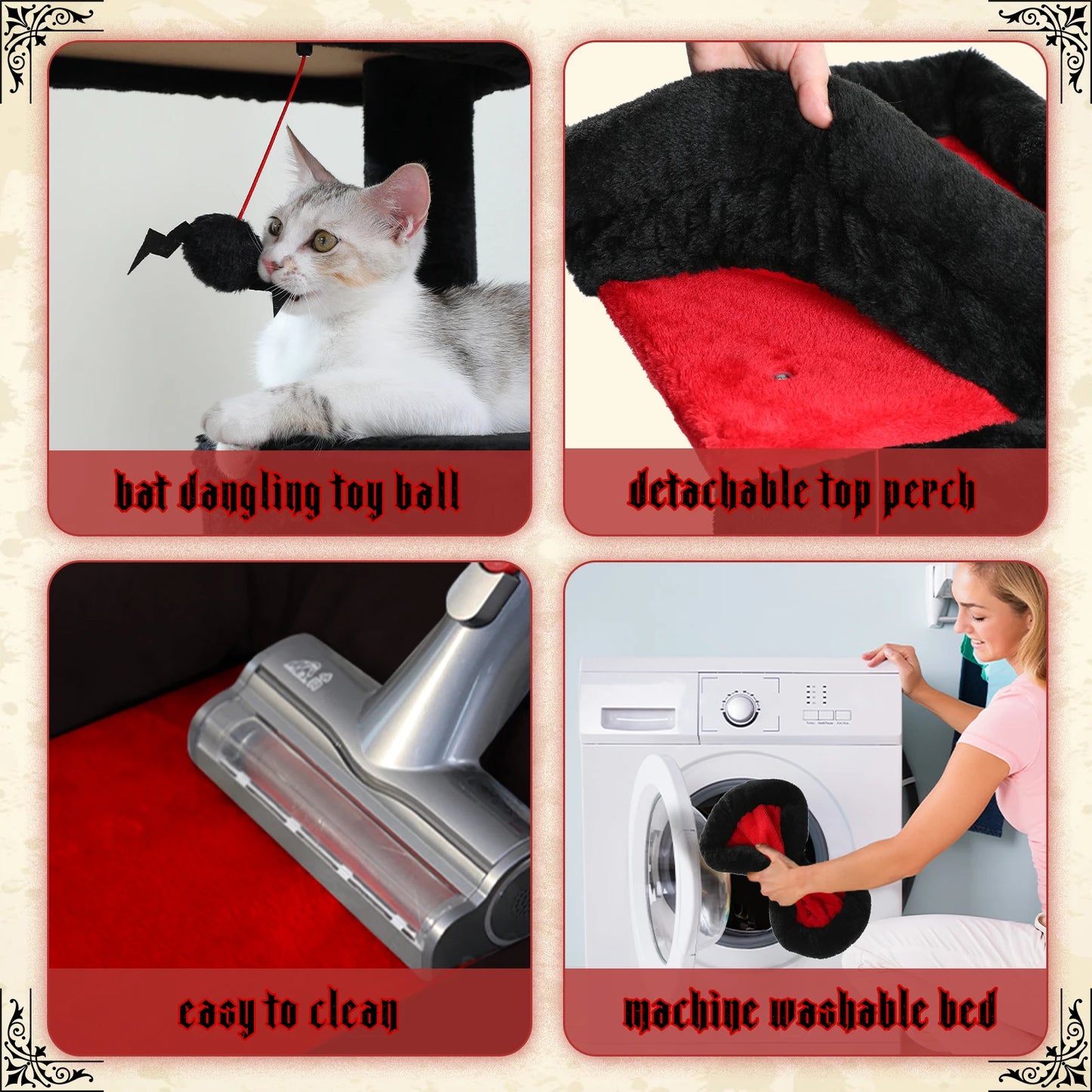 Environment & Cat-Friendly Gothic Cat Tree