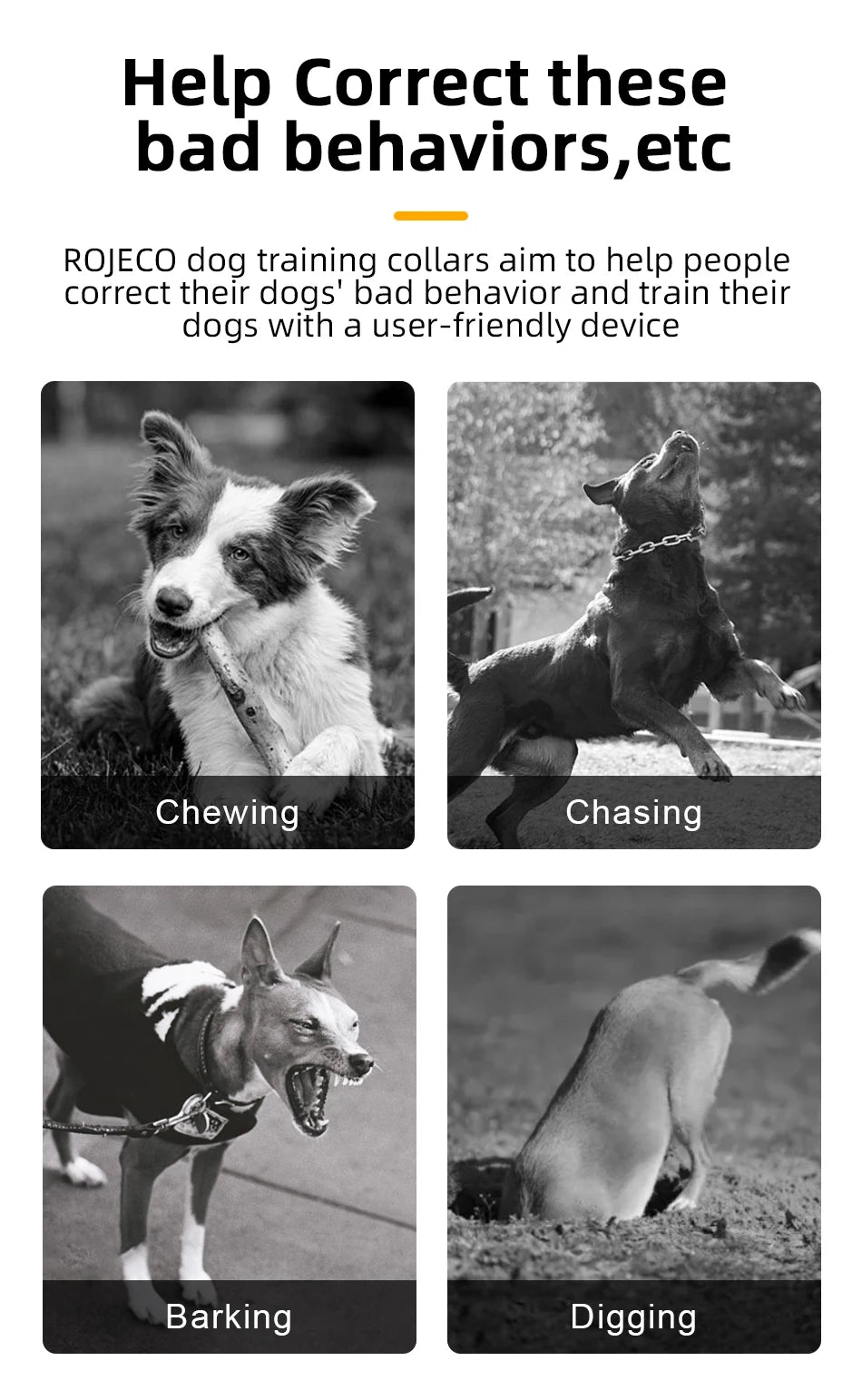 ROJECO Electric Dog Training Collar Digital