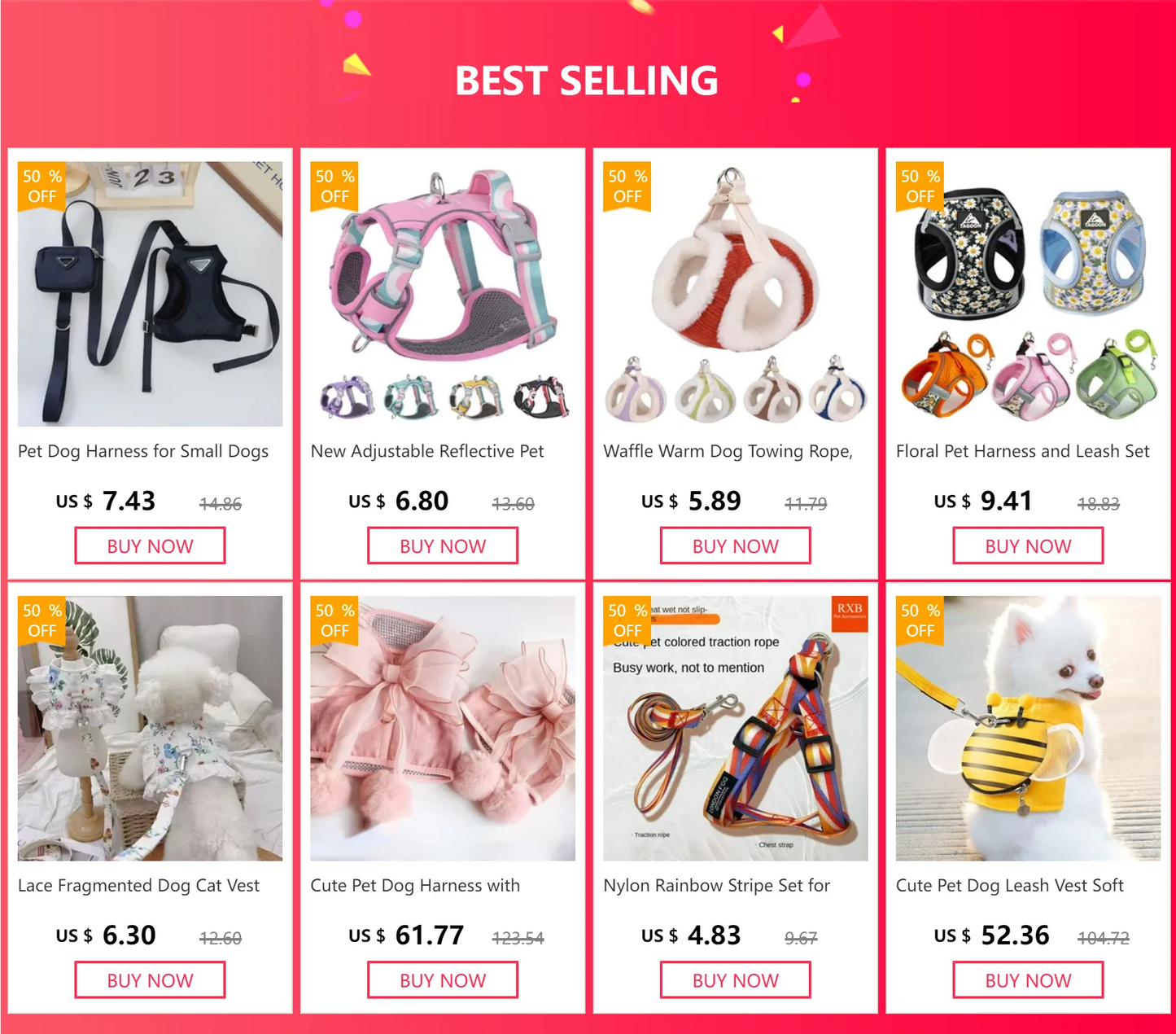 Dog Leash Chest and Back Pet