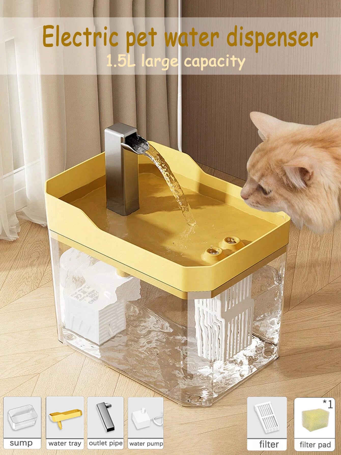 Cat Water Fountain Auto Filter