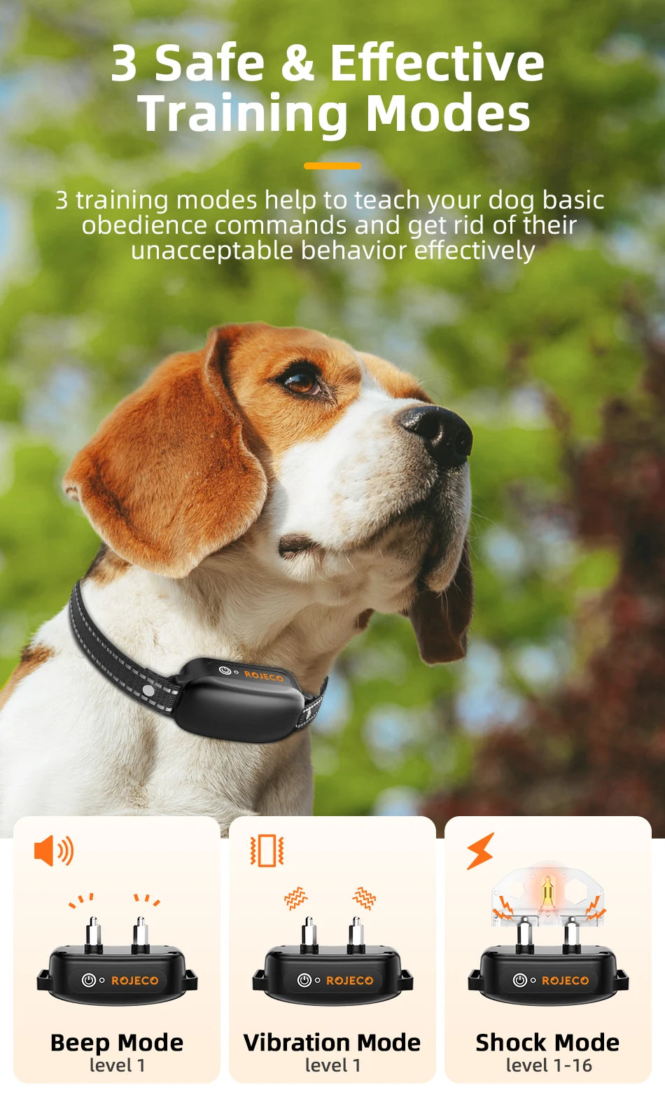 ROJECO Electric Dog Training Collar Digital