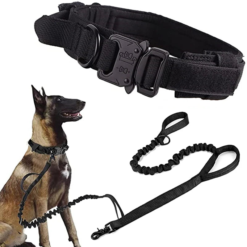 Durable Tactical Dog Collar and Leash