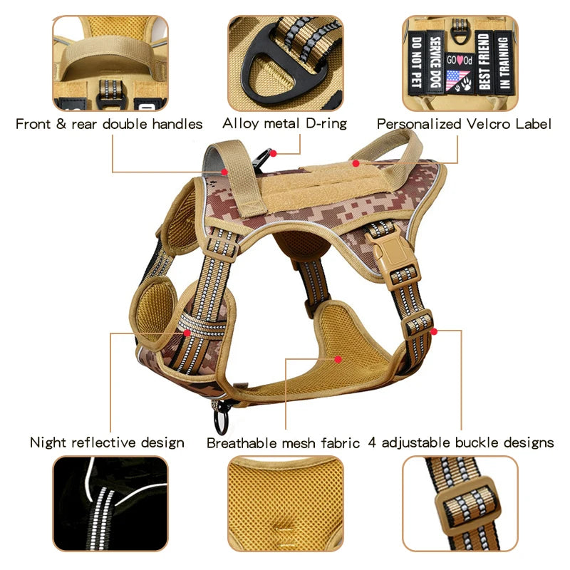 KOMMILIFE Tactical Dog Harness Vest