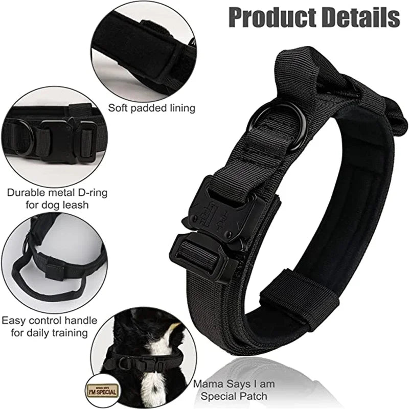 Durable Tactical Dog Collar and Leash