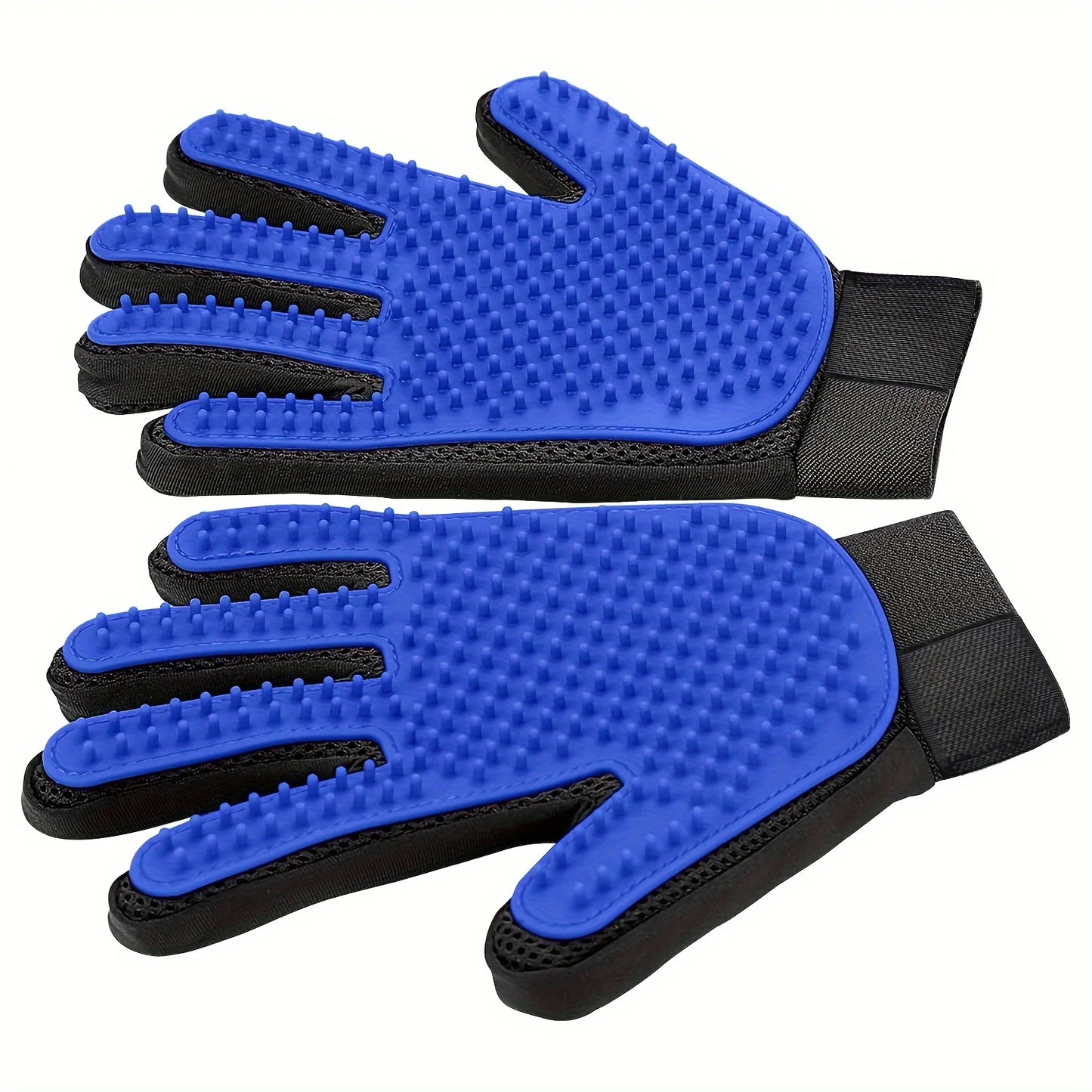 A pair of pet grooming gloves - gentle brush
